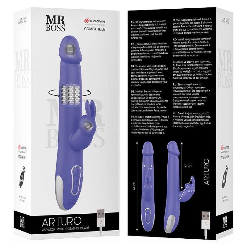 MR BOSS - ARTURO – prémium vibráló és forgó maszturbátor - Image 7