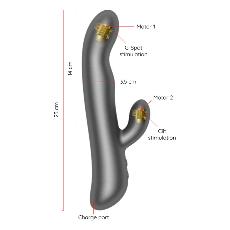 ONINDER Oslo - fekete vibráló és forgó maszturbátor ingyenes appal - Image 3