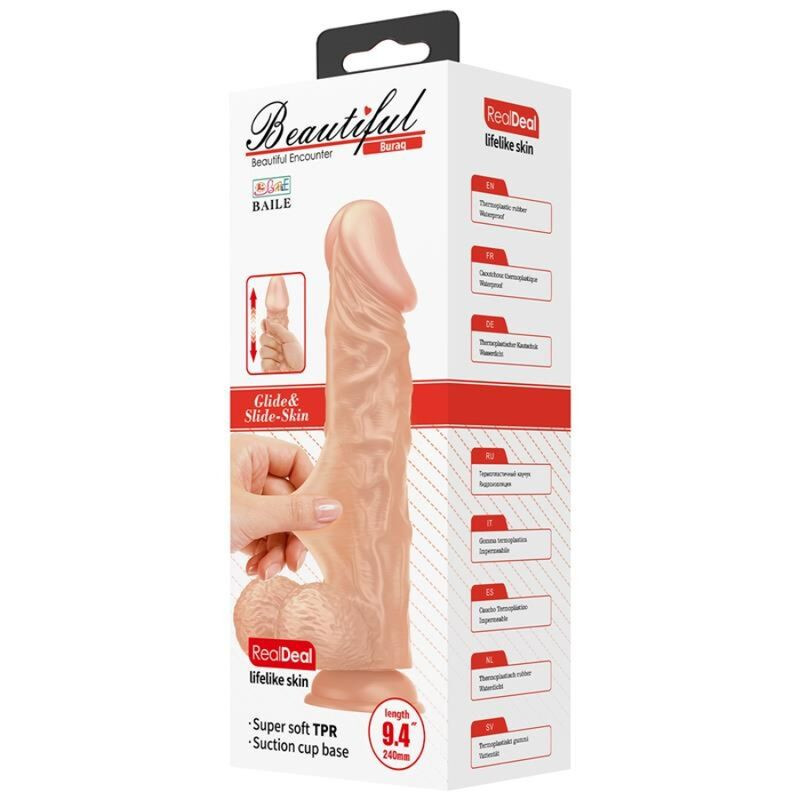 BAILE - rugalmas, természetes hatású 24 cm-es dildó - Image 7