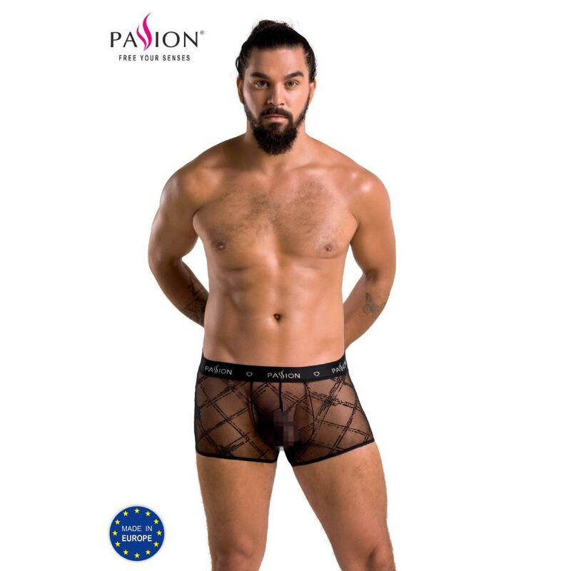 PASSION - 032 rövid James – szexi fekete fehérnemű S/M