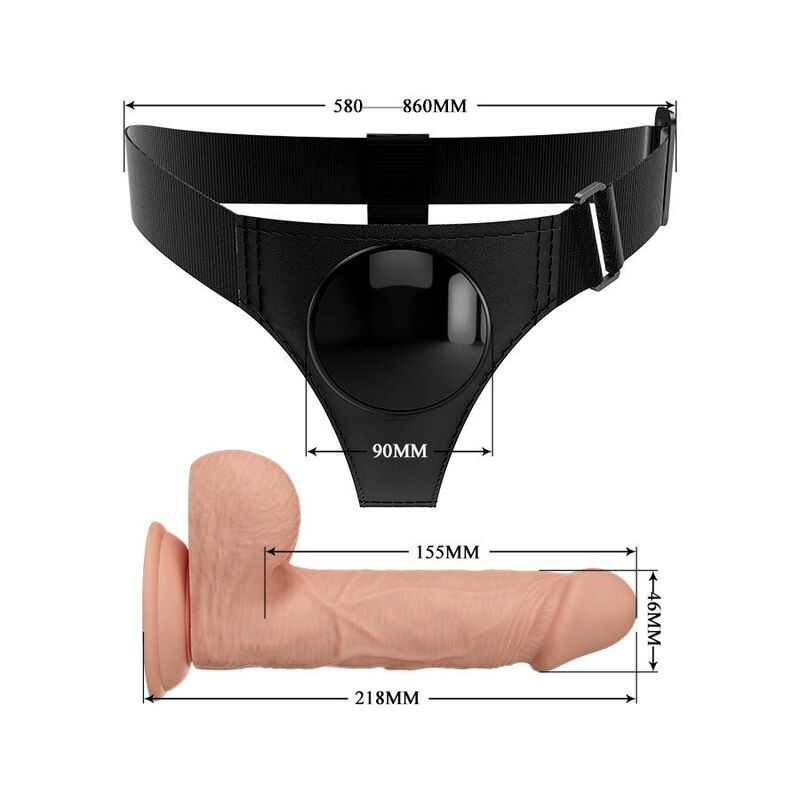PRETTY LOVE – univerzális harness fehérnemű dildóval - Image 6