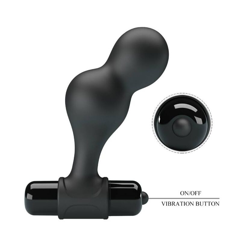 MR PLAY - fekete szilikon vibráló anális dugó - Image 8