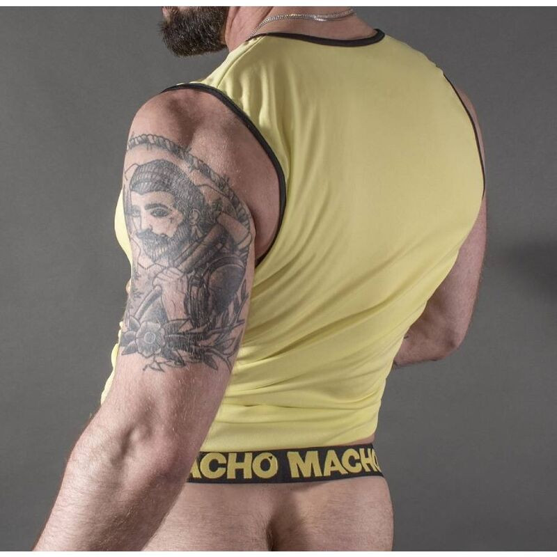 Macho - stílusos sárga póló S/M méretben - Image 2