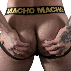 Macho MX25AC – sárga bőr jockstrap férfiaknak