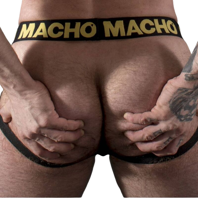 Macho MX25AC – sárga bőr jockstrap férfiaknak