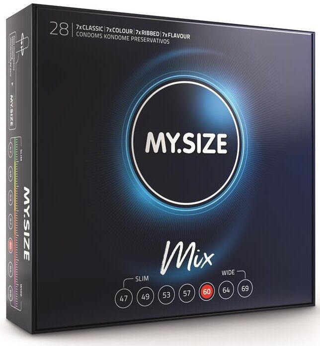 MY SIZE - MIX óvszerek 60 mm, 28 db-os válogatás