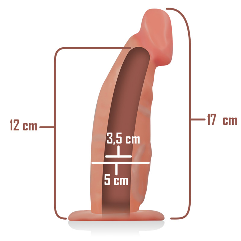 INTENSE – üreges heveder dildo-val, 18 x 3.5 cm - Image 5