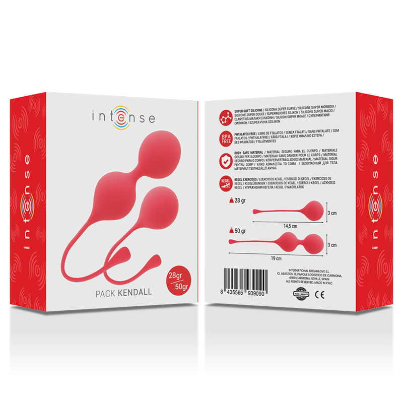 INTENSE Kegel golyók – erősítő intim eszköz, Kendall piros - Image 3