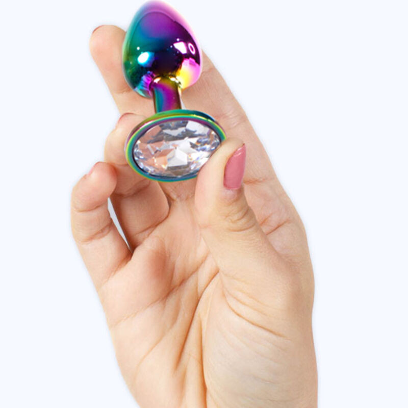 SECRETPLAY - szivárvány fém anál dugó kicsi, 7 cm - Image 3