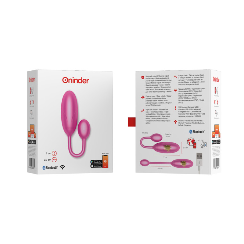 ONINDER Denver – okostelefonos vibráló tojás rózsaszínben - Image 8
