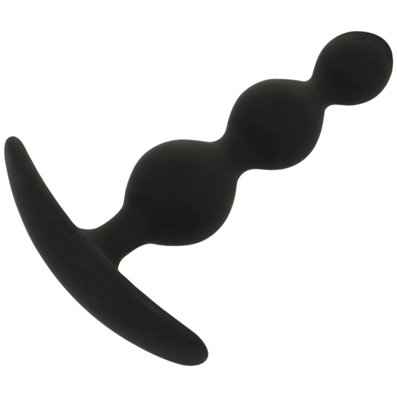 BLACK&SILVER - prémium anál golyós lánc 10 cm
