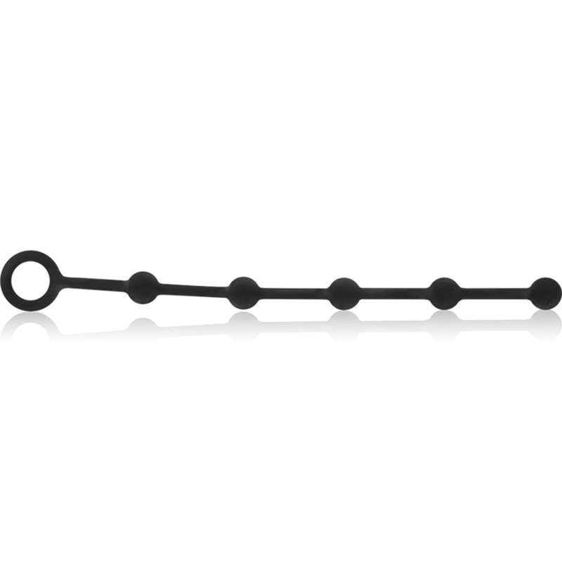 BLACK&SILVER – prémium szilikon anális gyöngyfűző 21 cm - Image 3