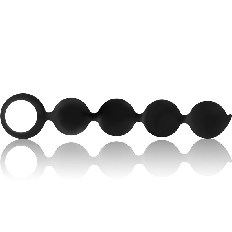 BLACK&SILVER - elegáns anális gyöngyös szett 15 cm - Image 3