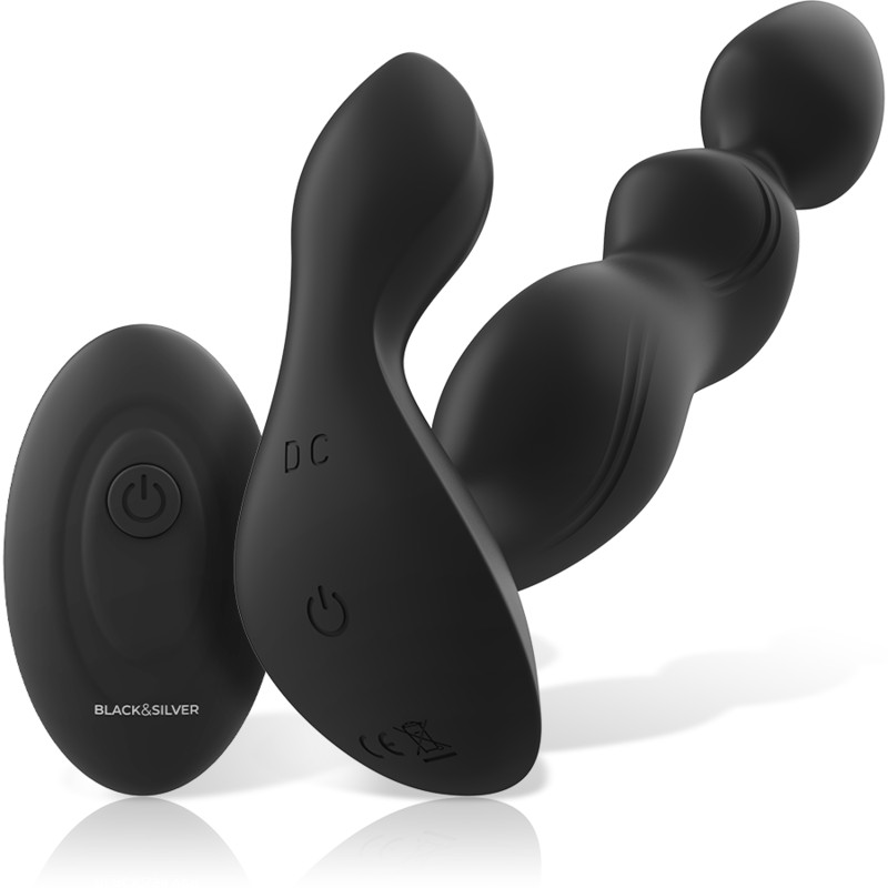 BLACK&SILVER - CORA – szilikon anális plug távirányítóval - Image 2