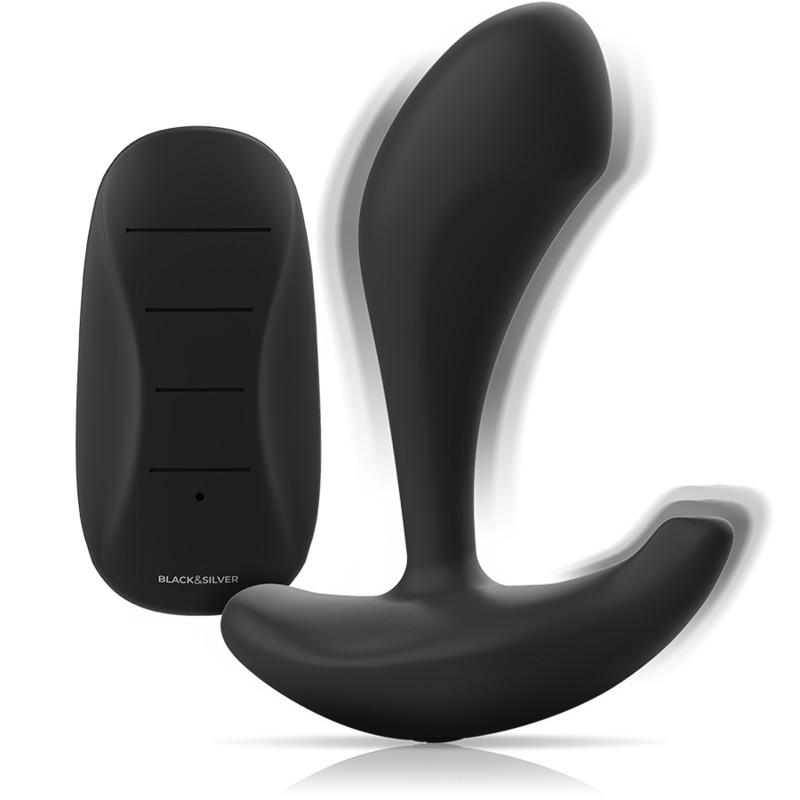 BLACK&SILVER - Dwayne – szilikon távirányítós anális plug - Image 3