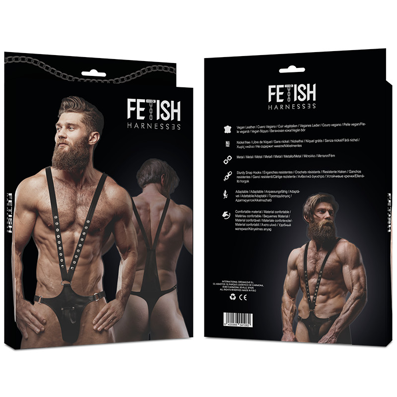 FETISH V-alakú öv – férfiaknak, öko bőr kivitelben - Image 6