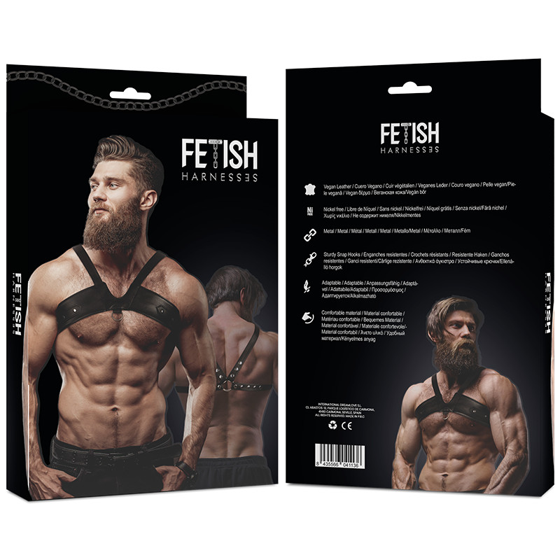 Fetish Submissive - Férfi öko-bőr mellkaspánt - Image 3