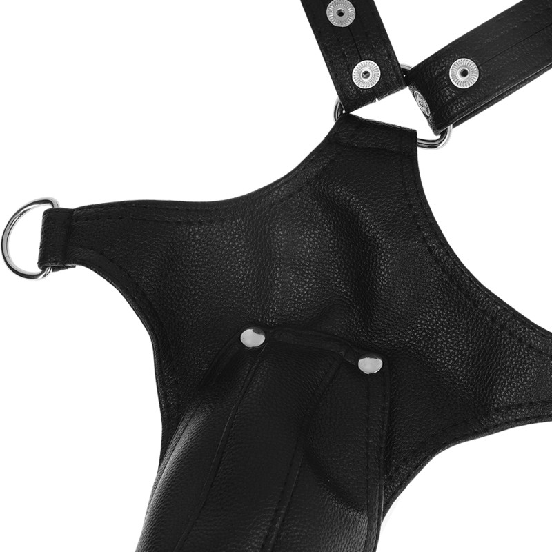 Fetish Submissive – férfi eco-bőr jockstrap hám - Image 4