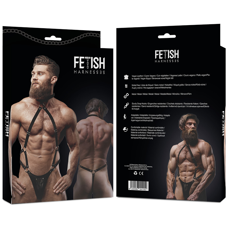 Fetish Submissive – férfi eco-bőr jockstrap hám - Image 6