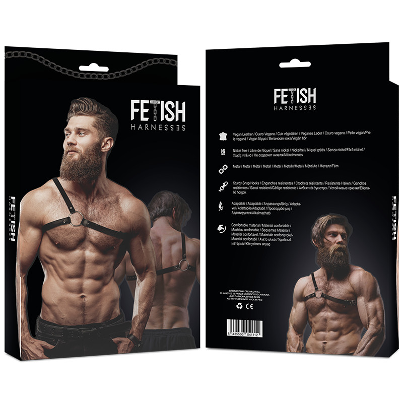 Fetish Submissive – férfi bőr válltartó hám Prémium minőségben - Image 3