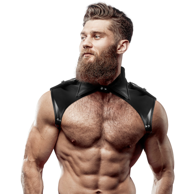 Fetish Submissive - állítható eco-bőr nyakhám férfiaknak