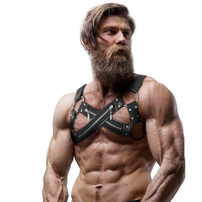 Fetish Submissive – állítható neoprén bulldog hám férfiaknak - Image 3