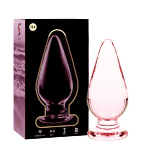 Ibiza Nebula 4 – prémium boroszilikát análplug, 11 cm rózsaszín