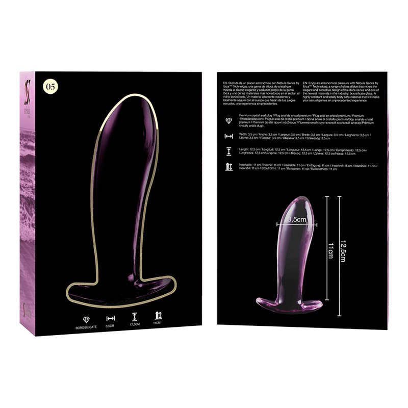 Ibiza Nebula Series – rózsaszín boroszilikát üveg anál dugó - Image 4