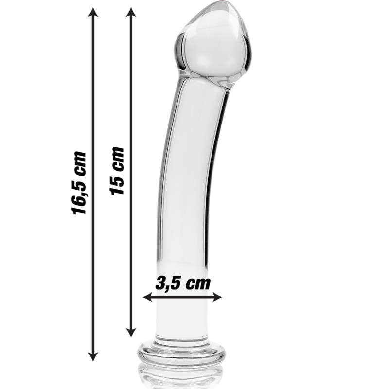Ibiza Nebula 11 – átlátszó boroszilikát üveg dildó 16 cm - Image 3