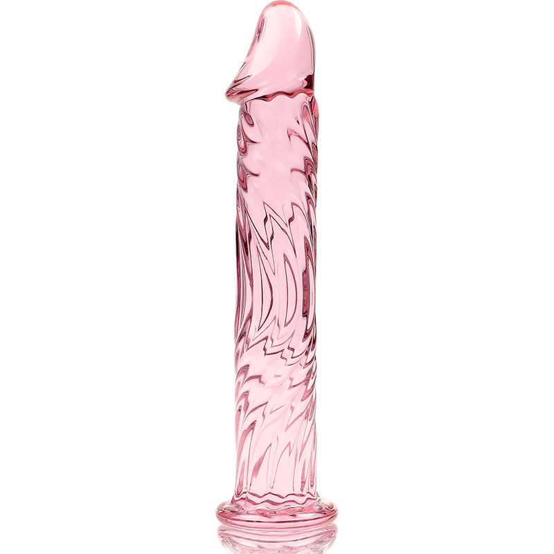 Ibiza Nebula 12 – prémium üveg dildó, rózsaszín, 17 cm - Image 2