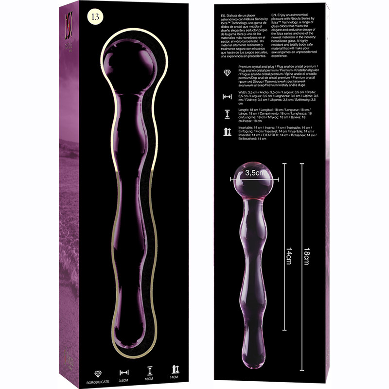 Ibiza Nebula 13 – prémium boroszilikát üveg dildó 18 cm - Image 4