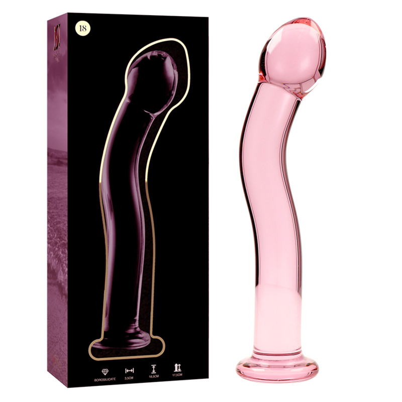 Ibiza Nebula 18 - prémium boroszilikát üveg dildó 18,5 cm