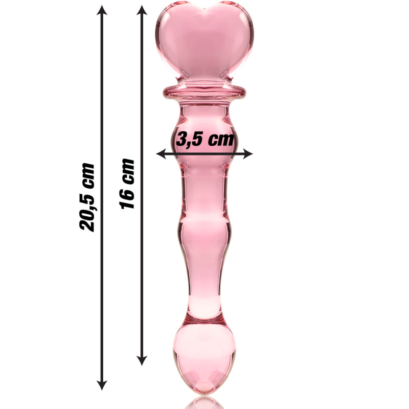 IBIZA Nebula – boroszilikát üveg dildo, 20,5 cm rózsaszín - Image 3