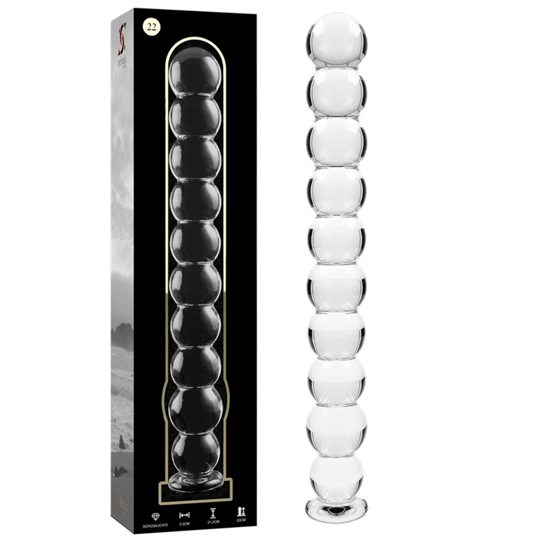 Ibiza Nebula 22 – Prémium boroszilikát üveg dildo 21,5 cm