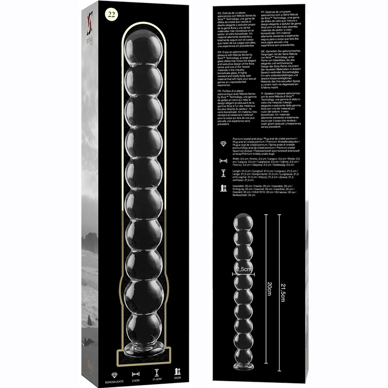 Ibiza Nebula 22 – Prémium boroszilikát üveg dildo 21,5 cm - Image 6