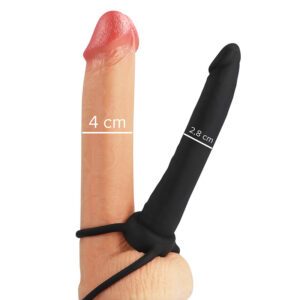 MYTHOLOGY - COBI ONYX – anál dildó heregyűrűvel, 13 cm szilikon