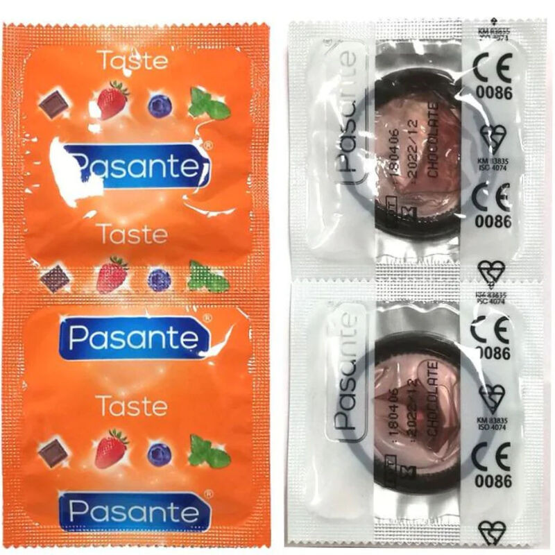 Pasante - csokoládé ízű óvszer, 144 dbos csomag