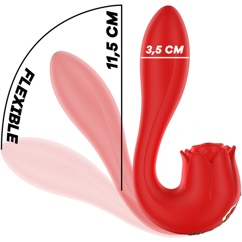 MIA - Selena stimuláló vibrátor ütésekkel, vörös - Image 6