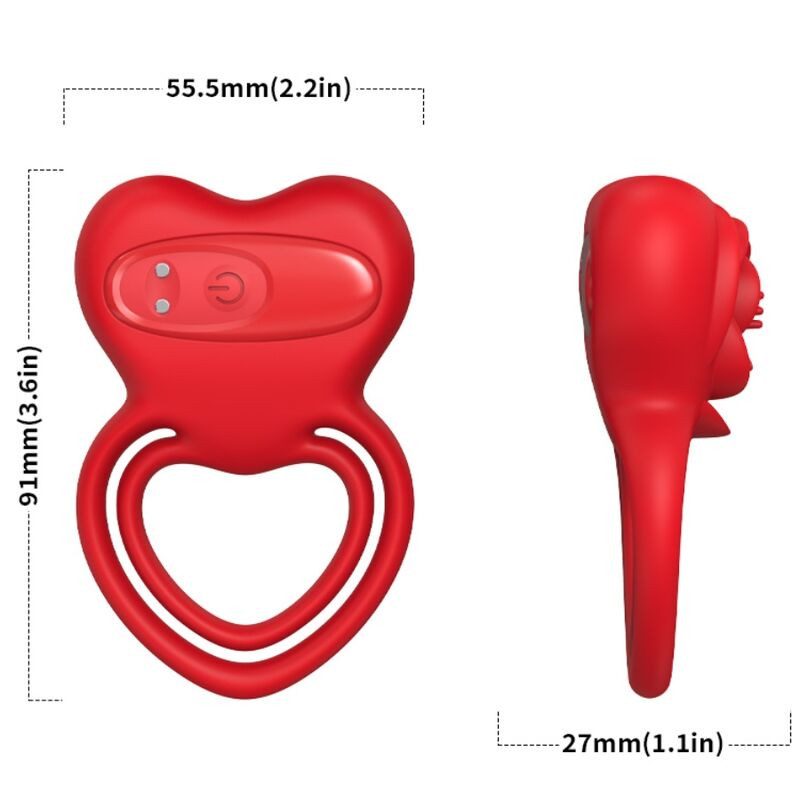 ARMONY - szív formájú vibrátor, szenvedélyes vörös - Image 3