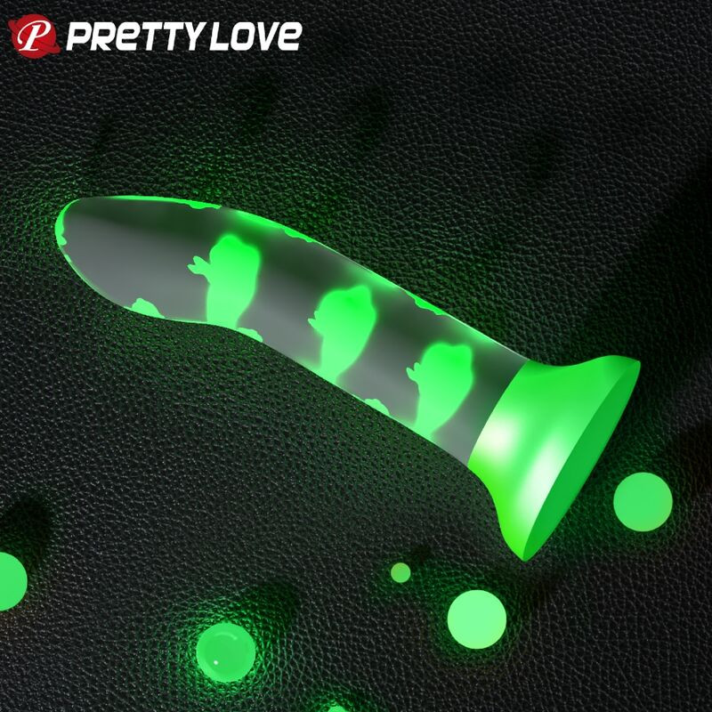 PRETTY LOVE – világító zöld dildó érzéki élményhez - Image 3