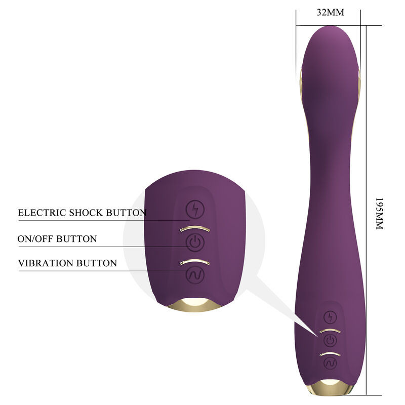 PRETTY LOVE – app vezérlésű elektromos vibrátor, lila - Image 5