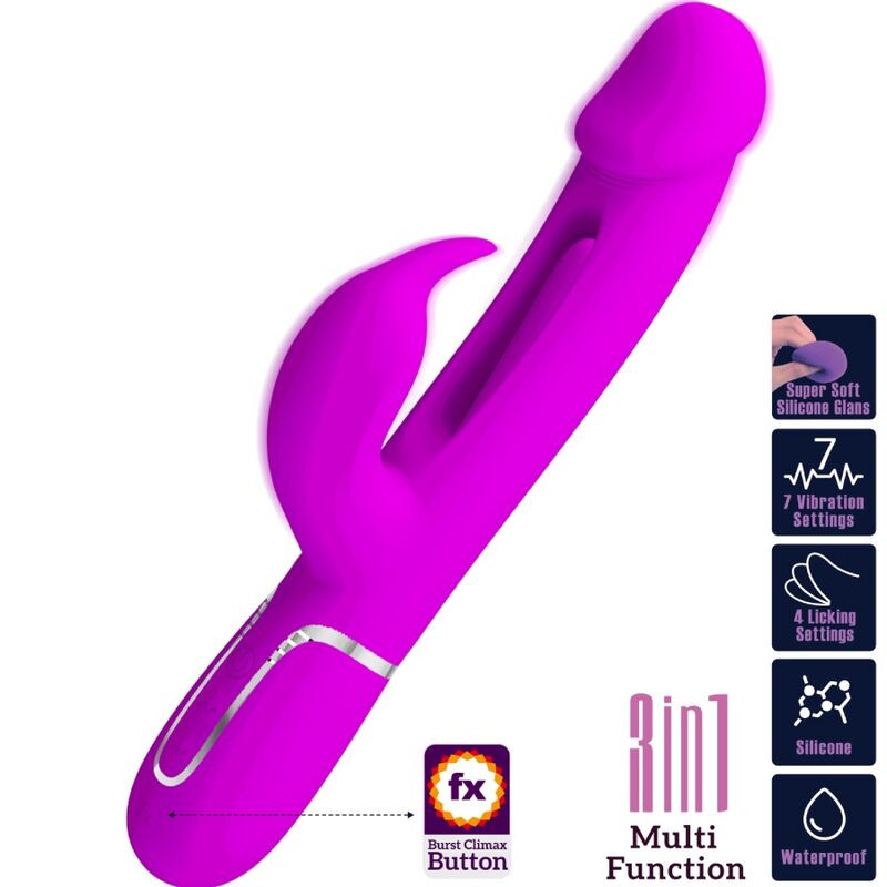 PRETTY LOVE – 3 az 1-ben multifunkciós vibrátor fuchsia - Image 10