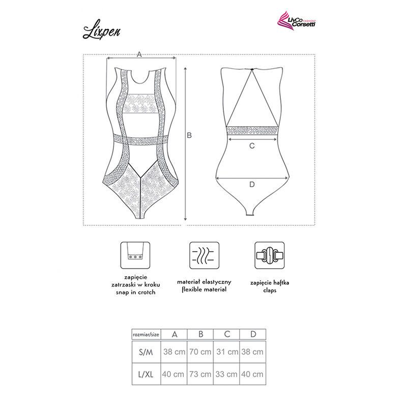 LIVCO CORSETTI FASHION – fekete csipkés body eleganciával - Image 4