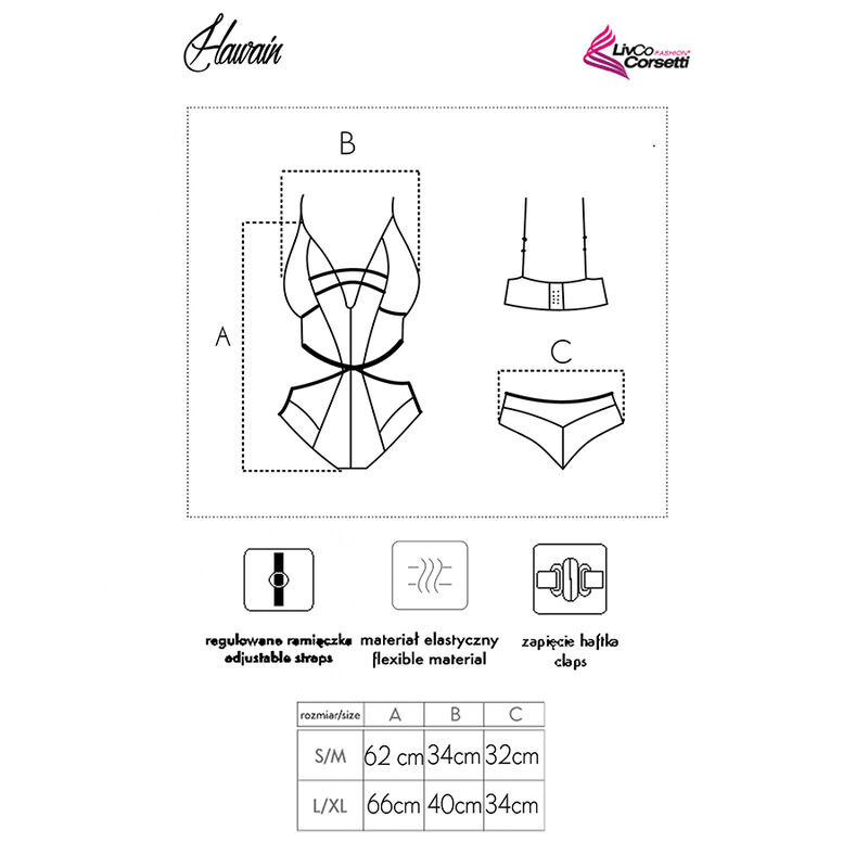 LIVCO CORSETTI FASHION – elegáns fekete body érzéki tapintással - Image 4