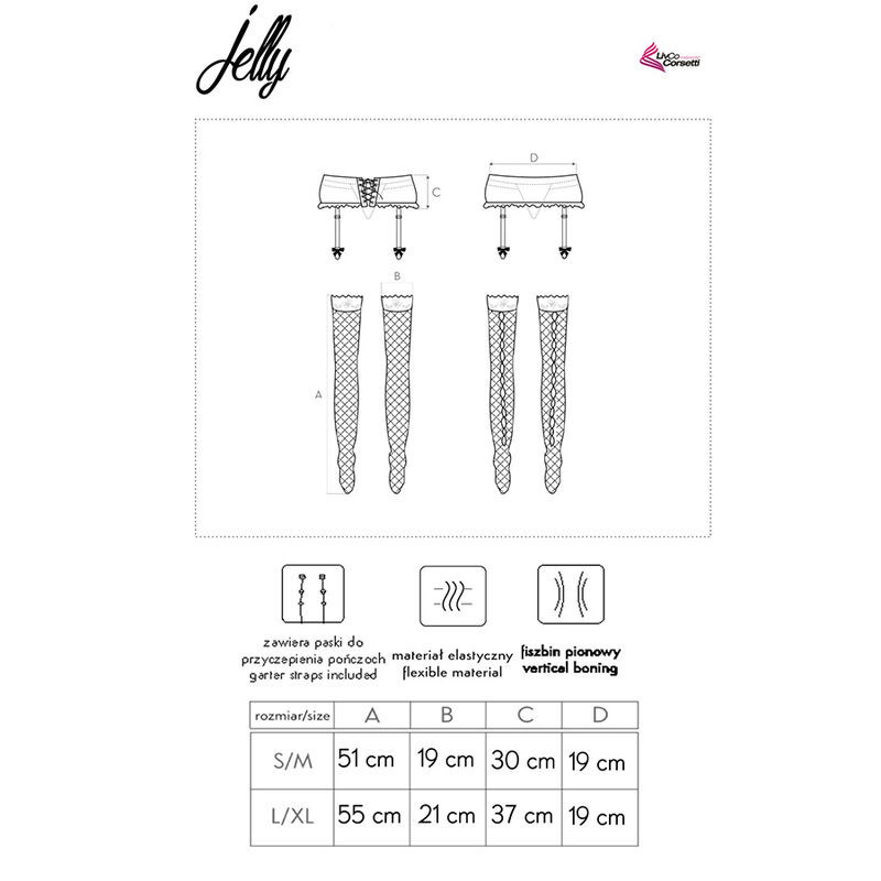 LIVCO CORSETTI FASHION – fekete harisnyatartó és harisnya - Image 6