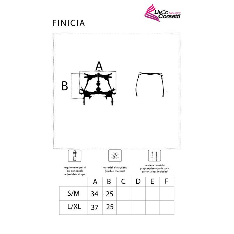 LIVCO CORSETTI FASHION - elegáns harisnyakötő öv fekete színben - Image 3