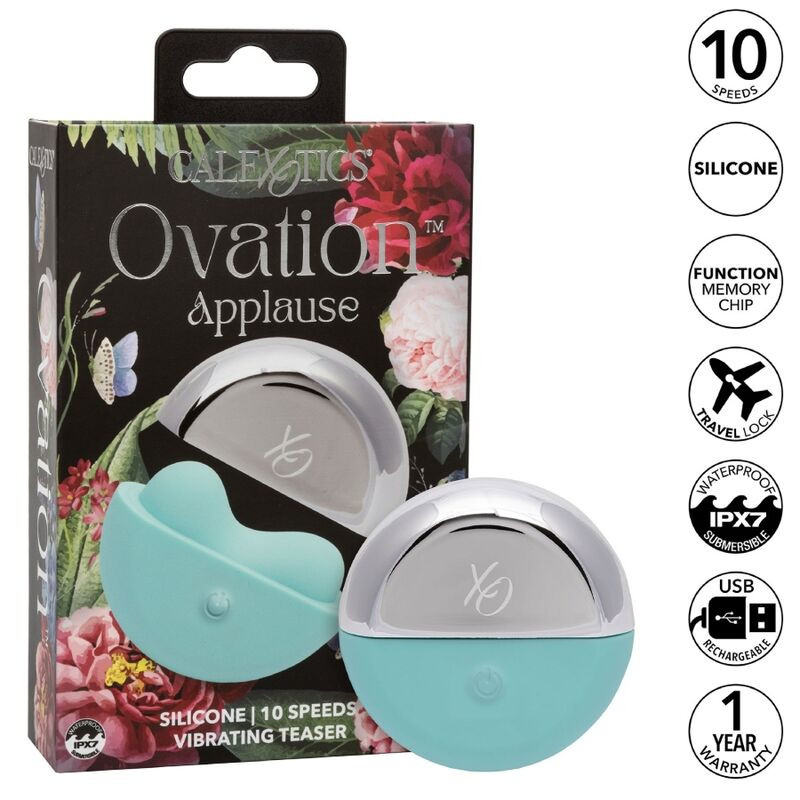 Calexotics Ovation – vízálló csiklóizgató aqua zöld színben - Image 2