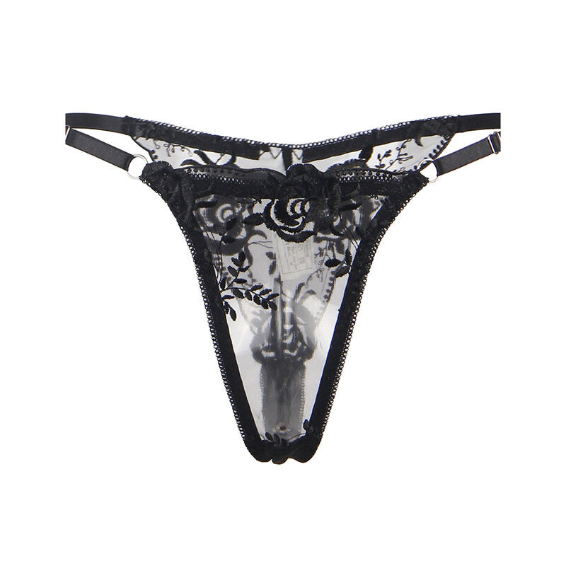 SUBBLIME – 3 részes fekete virágmintás fehérnemű szett L/XL - Image 9