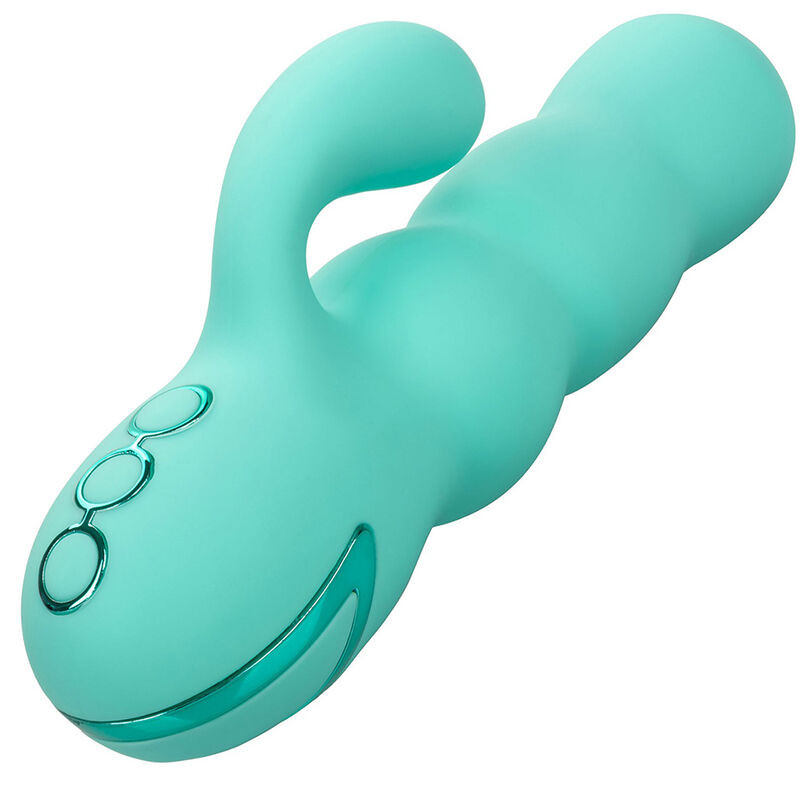 Calexotics Del Mar Diva – prémium nyuszi vibrátor aqua zöldben - Image 6