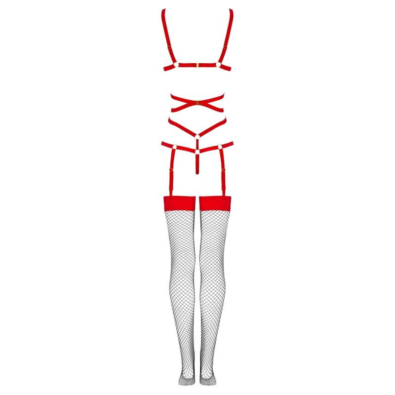 LIVCO CORSETTI FASHION - Thiara LC 20213 – érzéki piros body harisnyával - Image 7